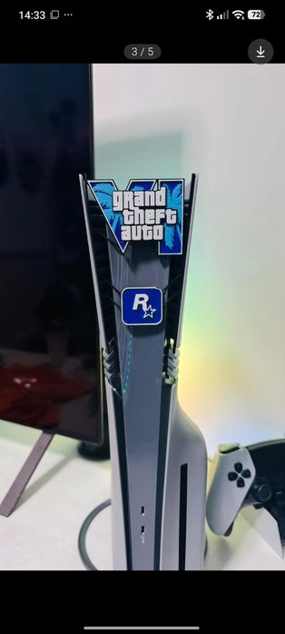 Kit de Personalização Setup Gamer PS5 - Tema GTA VI (ou Tema À Escolha!)