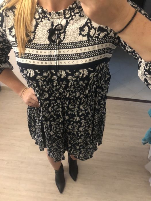 Nowa sukienka boho rozkloszowana 40 mini