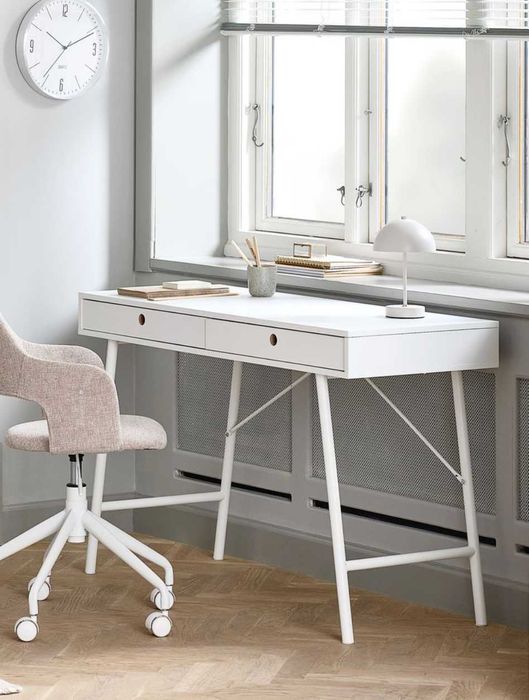 Письмовий стіл JYSK LINDVED, 48x120 см, 2 шухляди, білий