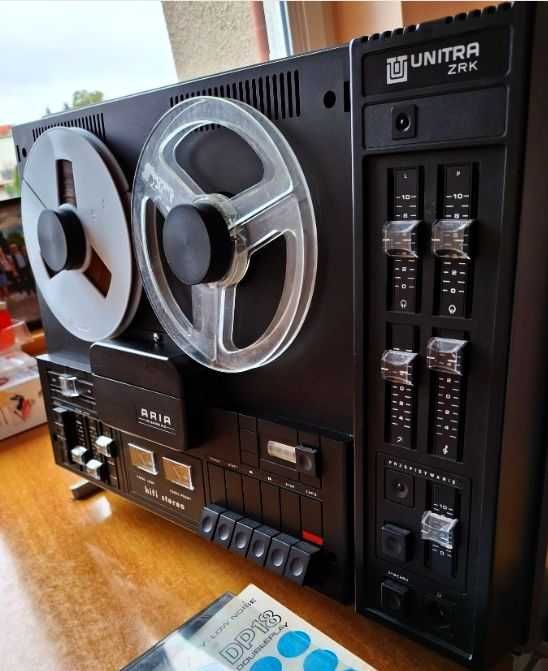 Magnetofon szpulowy Unitra Aria M-2408 SD exportowy sprawny idealny
