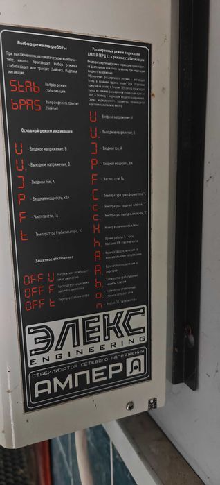 Стабілізатор напруги однофазний ЕЛЕКС АМПЕР 9/14кВт