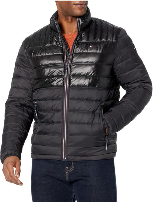 -55%$ XL XXL Tommy Hilfiger черная куртка микропух демисезон вітровка