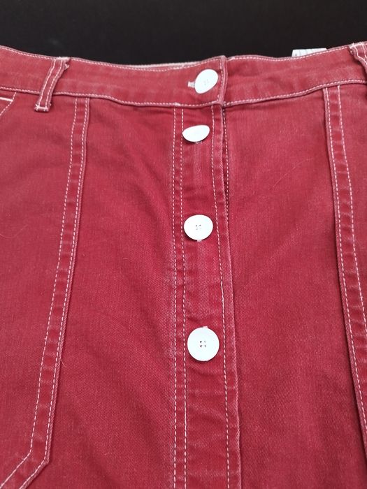 Spódnica czerwona jeans