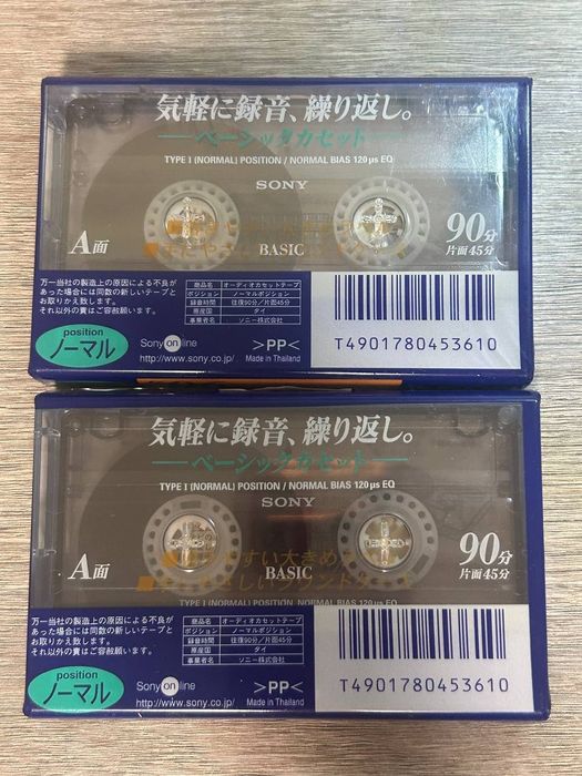 Нові аудіокасети Sony Basic 90, 2 шт один лот
