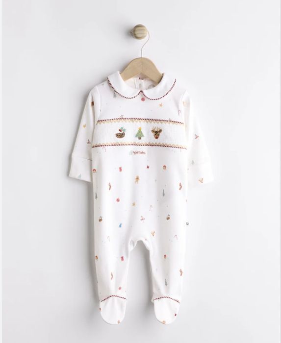 Ромпер чоловічок новорічний принт від некст