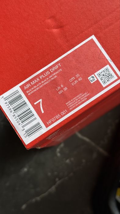 Nike Air Max Plus Drift ‘Triple Black’ | Rozmiar 40 | Nowe, oryginalne