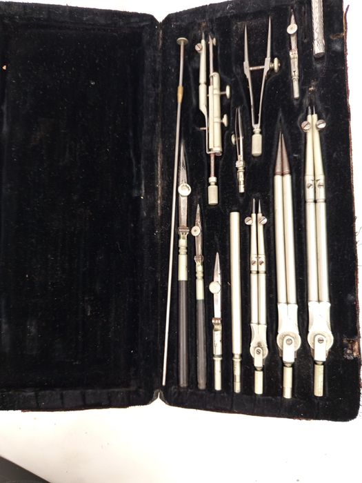 Zestaw kreślarski vintage