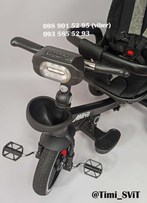 Велосипед трехколесный детский Best Trike Marco с родительской ручкой.