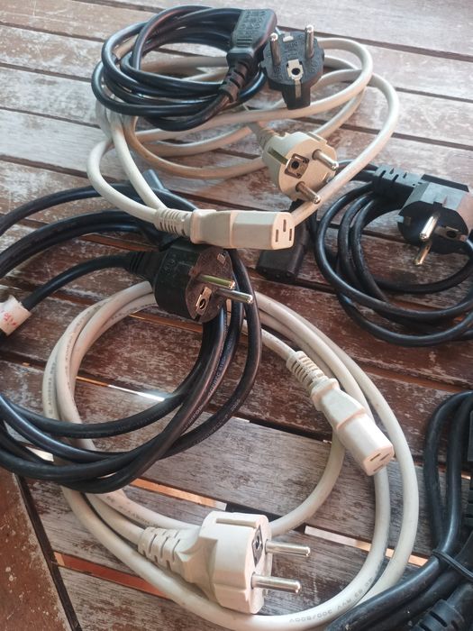 Pack 3 cabos de alimentação de 3 pinos