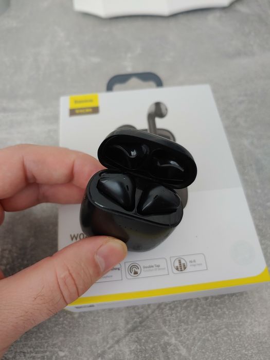 Бездротові навушники Bluetooth Baseus Headset W04 (Чорний/Black)