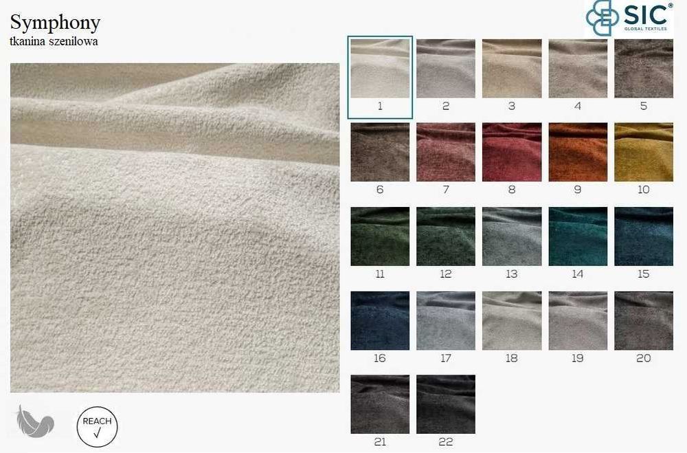 Duży narożnik FABIO U z funkcją spania i pojemnikami WYSYŁKA