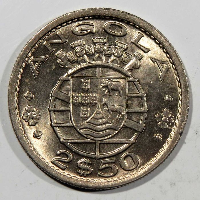 Moeda Ex-Colónia Portuguesa - ANGOLA - 2$50 1967 - Soberba / 3€