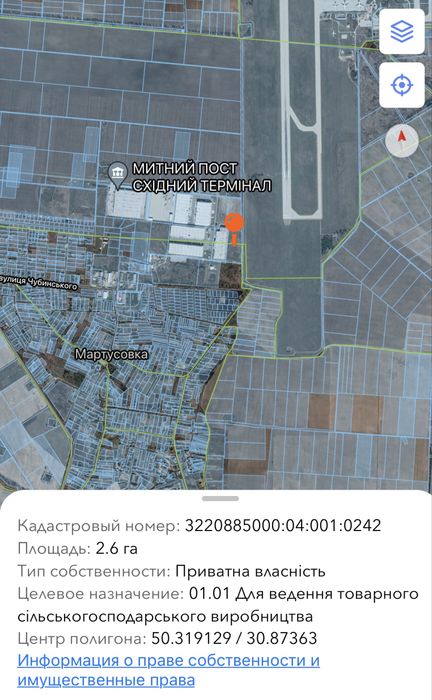 Продам ділянку в Мартусовці.Бориспіль.Гора.