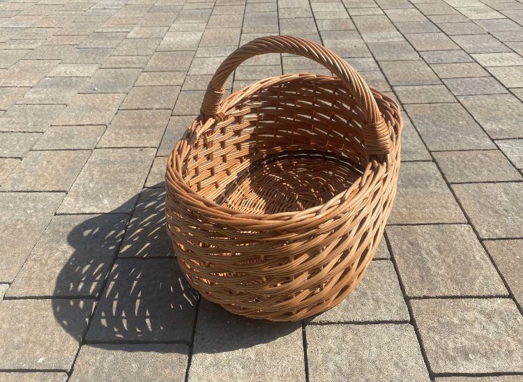 Kosz WIKLINOWY Zakupowy Prezentowy Piknikowy Na Grzyby