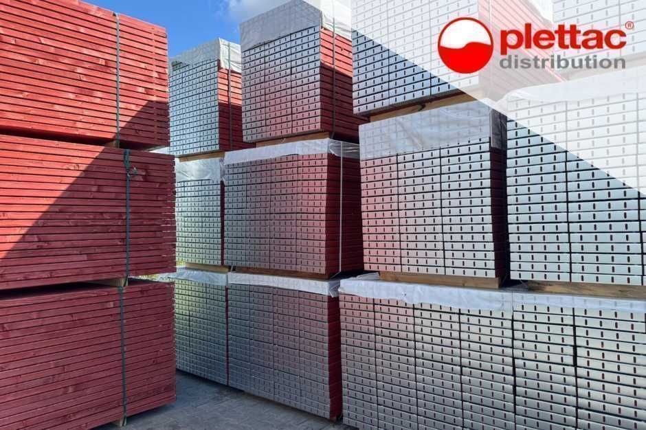 Rusztowanie elewacyjne PRODUCENT– pow.rob.60m2, wys. rob. 6m Plettac