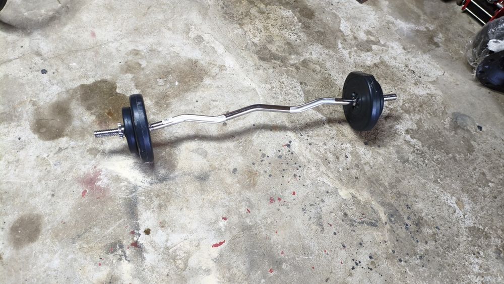 Sztanga łamana 120 cm obciążenie 33  kg