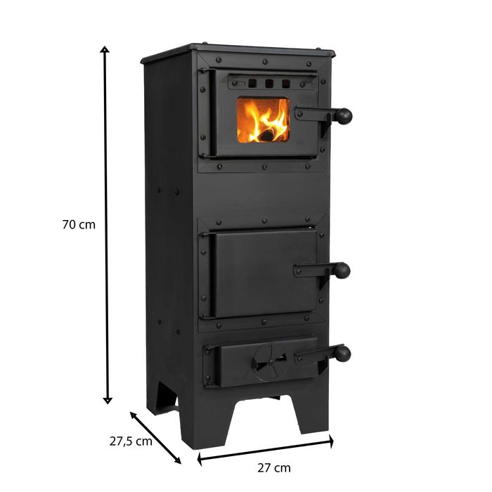 PIEC szamotowy z szybą koza kominek stalowy POLSKI EKOPROJEKT 2022