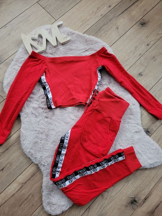 Czerwony dres La Coca komplet la Coca polski producent