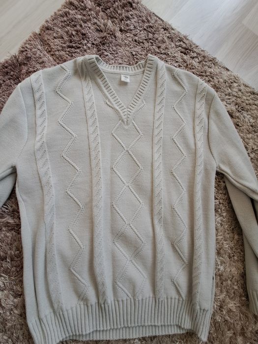 Męski sweter XXL szary