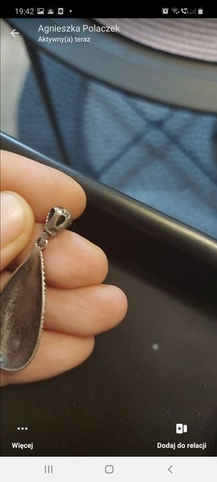 Stara biżuteria  zestaw srebrnej biżuterii