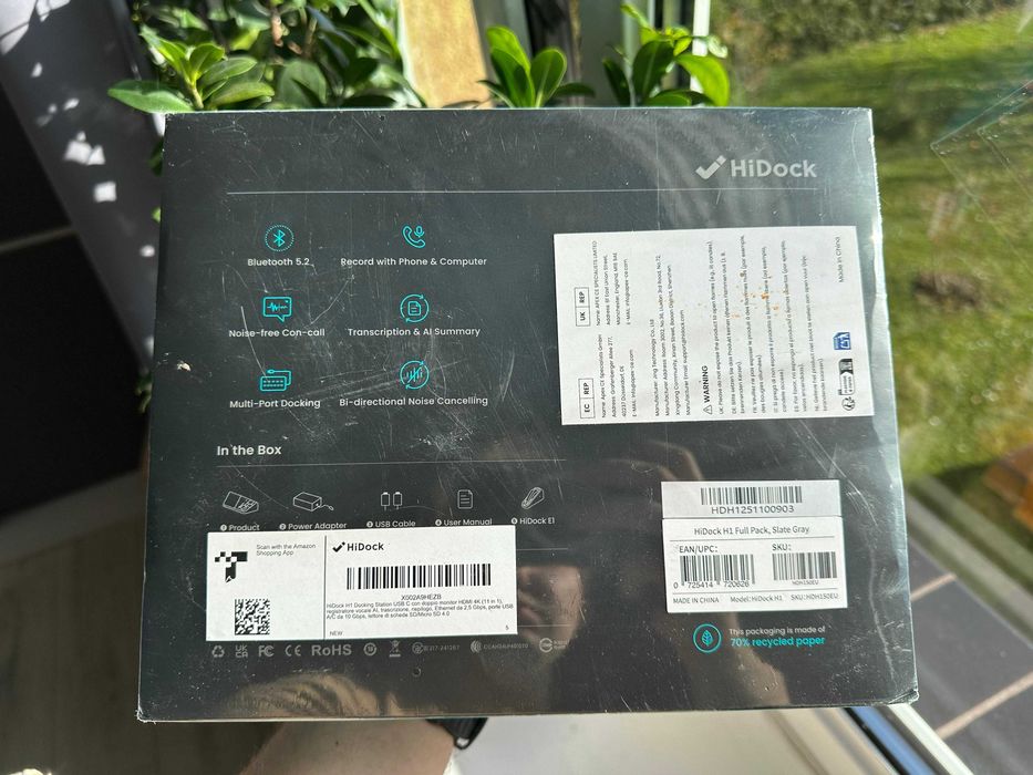 HiDock H1 USB C Docking Station with Dual Monitor HDMI 4K