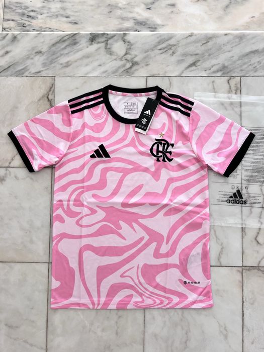 Camisola de Futebol do Flamengo Rosa