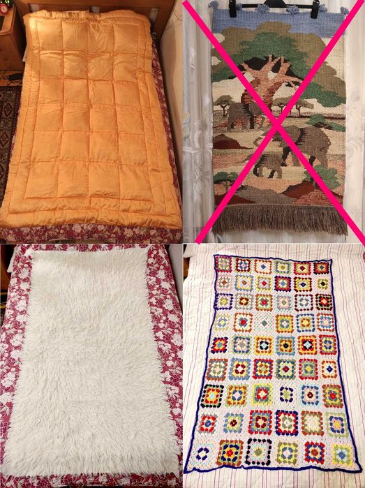 Плед вовняний, плед в"язаний, ковдра пухова СССР