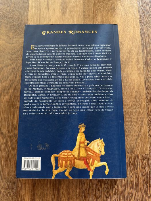 Livro “Fiora e Lourenço, o Magnífico” de Juliette Benzoni