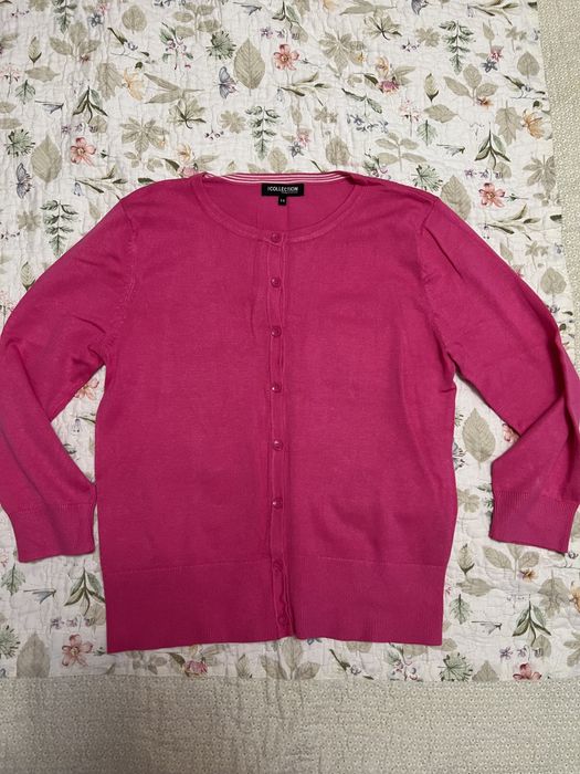 Кофточка на пуговках, розово малинового цвета S