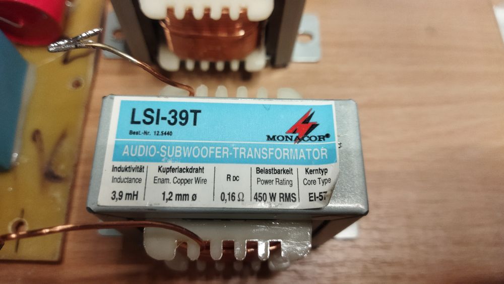 Детали HiFi фильтра двухполосной  АС