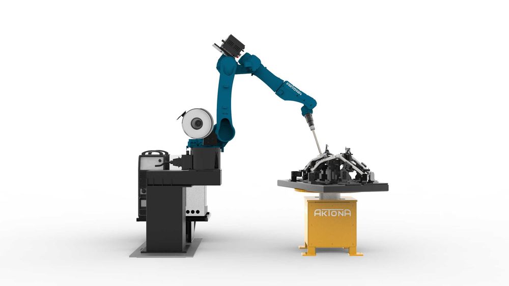 Zrobotyzowane stanowisko do spawania MIG AKTONA – kompaktowy robot