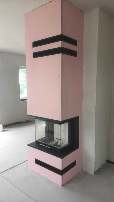 Kominek obudowa. Nagrzewnica