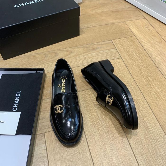 Mokasyny Chanel black leather