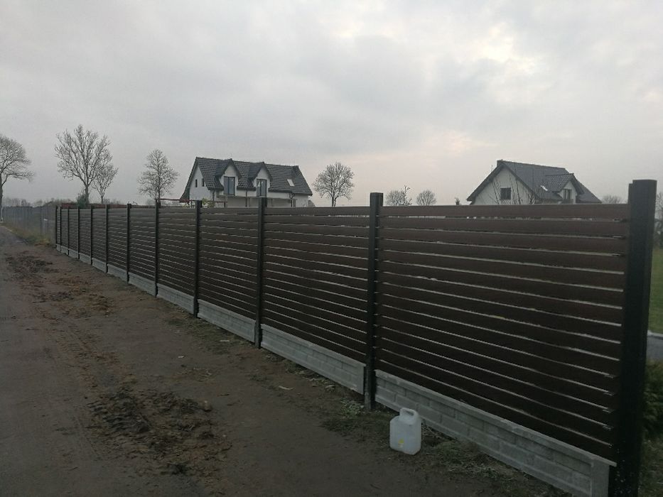 Ogrodzenie palisadowe horyzontalne