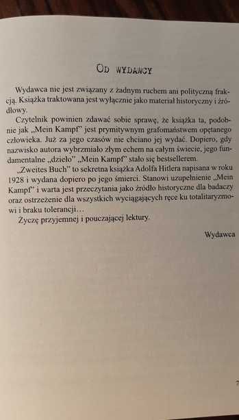 Druga Książka ADOLF HITLER Mein Kampf Zweite Buch