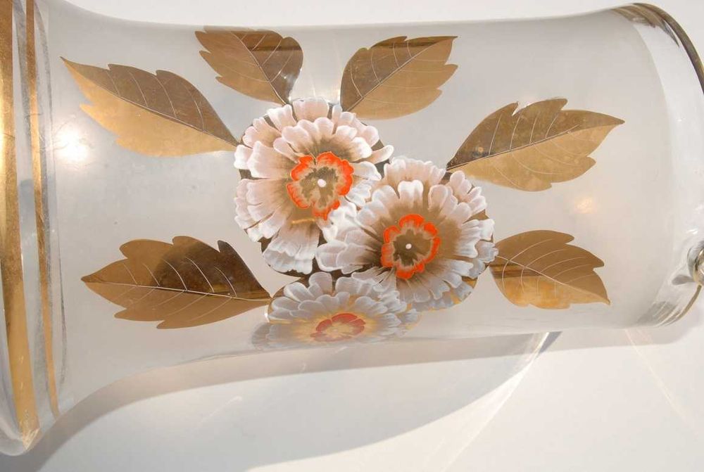 Stara dzbanek szklany antyk kolekcjonerski