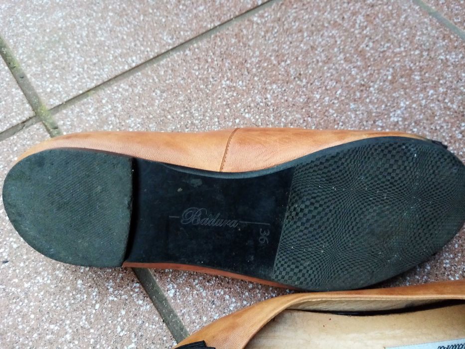 Baleriny Badura karmelowe, rude rozm. 36
