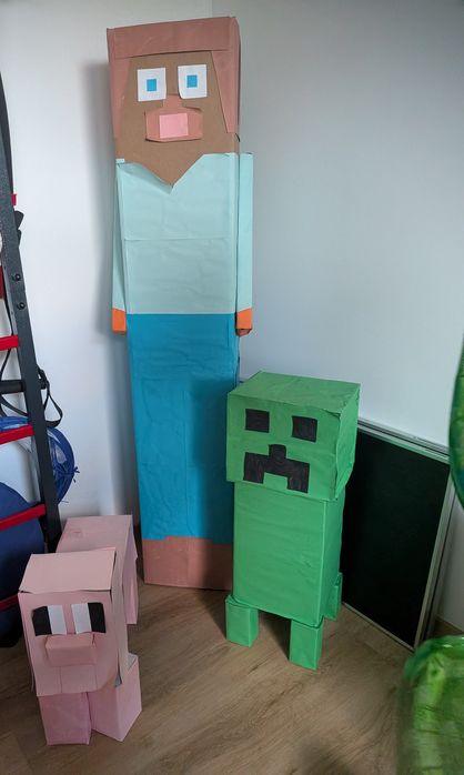 Ozdoby na urodziny w stylu minecraft