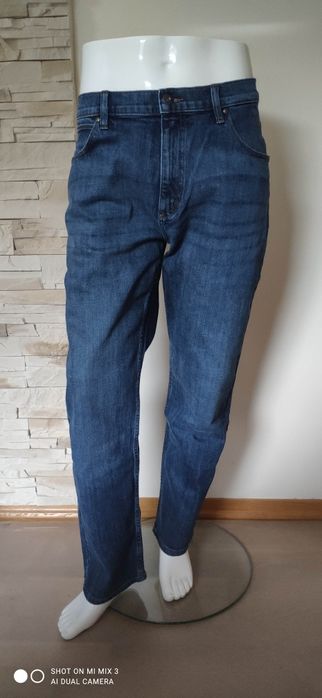 Wrangler Straight Authentic Blue męskie jeansy 36/32 jak 35/32