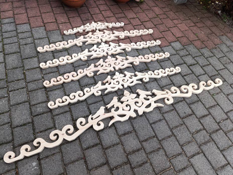 Nadokienniki ptaszki WZÓR 2, podlaska wyrezka, zdobienia domów