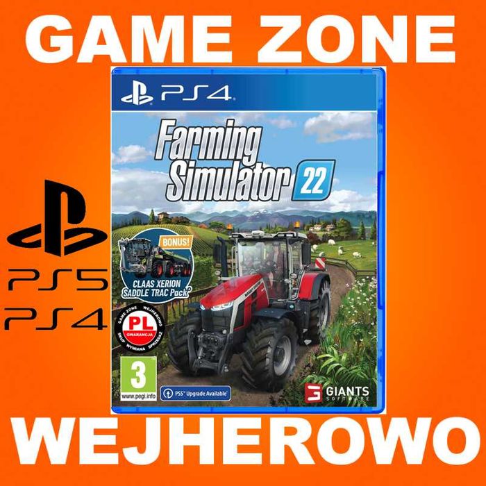 Farming Simulator 22 PS4 + Slim + Pro + PS5 = PŁYTA PL Symulator Farmy