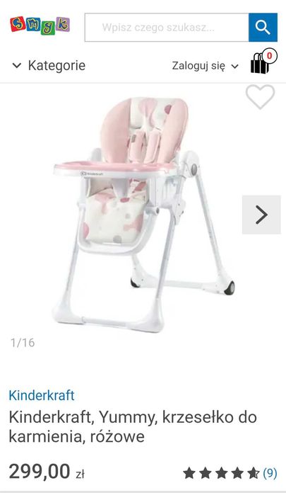 Krzesełko do karmienia YUMMY Kinderkraft