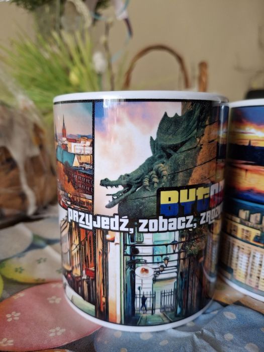 Kubek ze zdjęciami Bytomia lub Miechowic