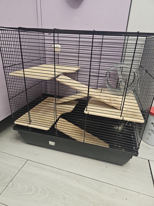 Klatka z wyposażeniem piętrowa chomik szczur wiewiorka