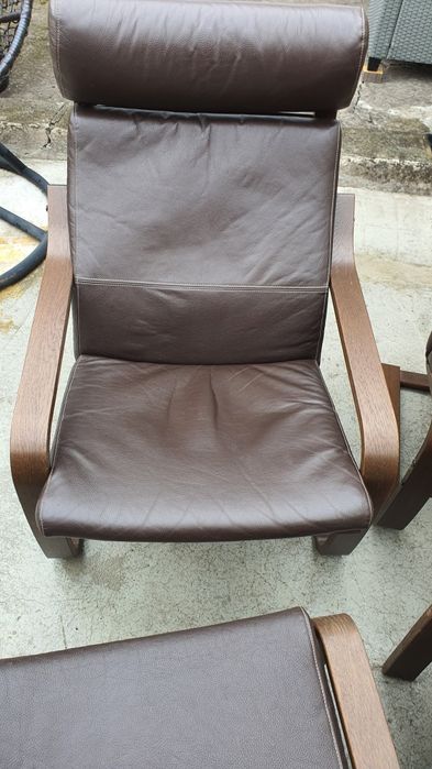 Fotel IKEA POÄNG plus podnóżki