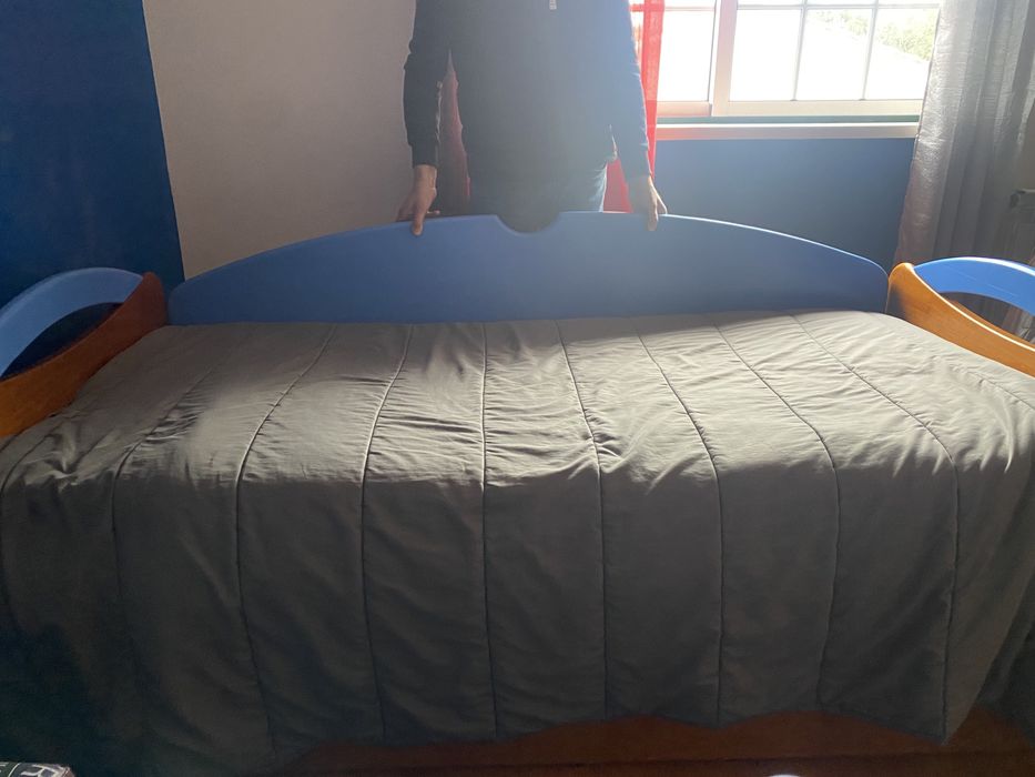 Camas de solteiro de madeira maciça com colchao64284141425153122