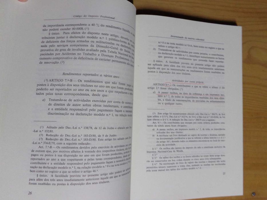 Livro -  Código do Imposto Profissional