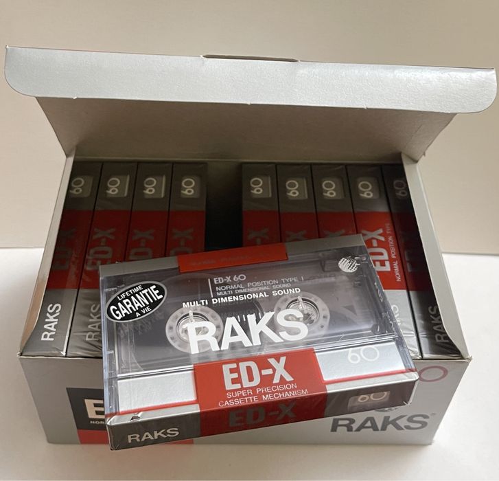 Kaseta magnetofonowa audio RAKS ED-X 60 x 10 sztuk nowe folia