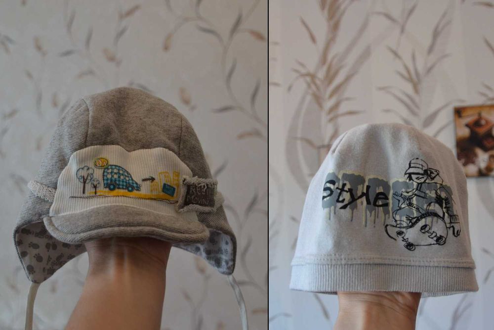 Шапочки демі р.46-48 для хлопчика, ціна за дві