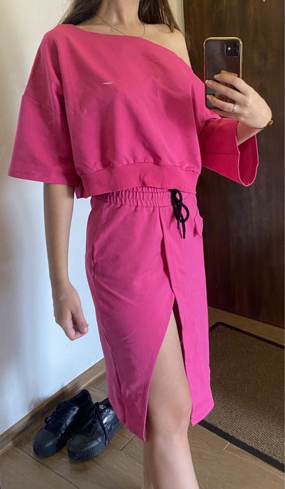 Różowy komplet nowy S